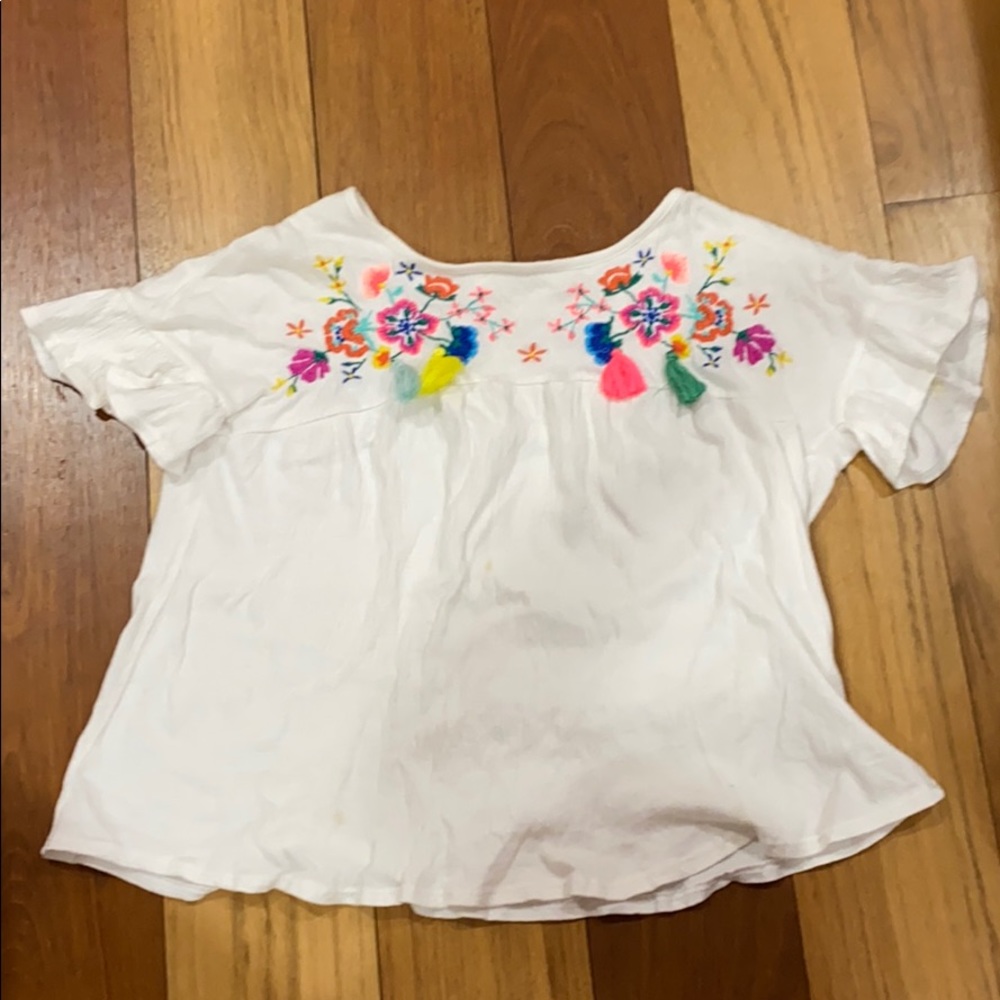 White floral shirt
